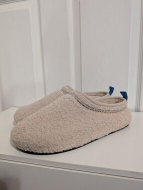 Bombas Mens Slippers Sherpa Ivory House Shoes Slip On Size 12